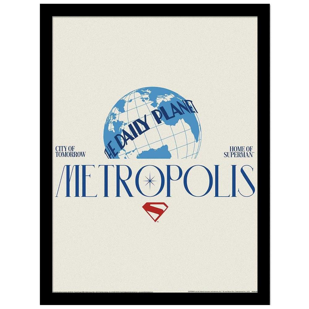 Superman Metropolis Framed Poster