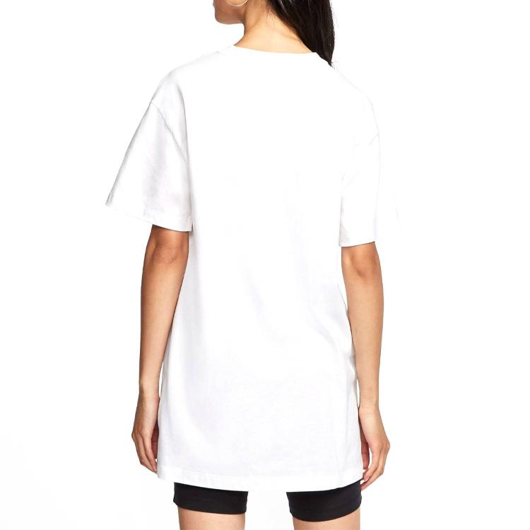 Nike Abito Casual a Maniche Lunghe con Stampa Logo e Scollo Rotondo da Donna Abiti Bianco CJ2242-100