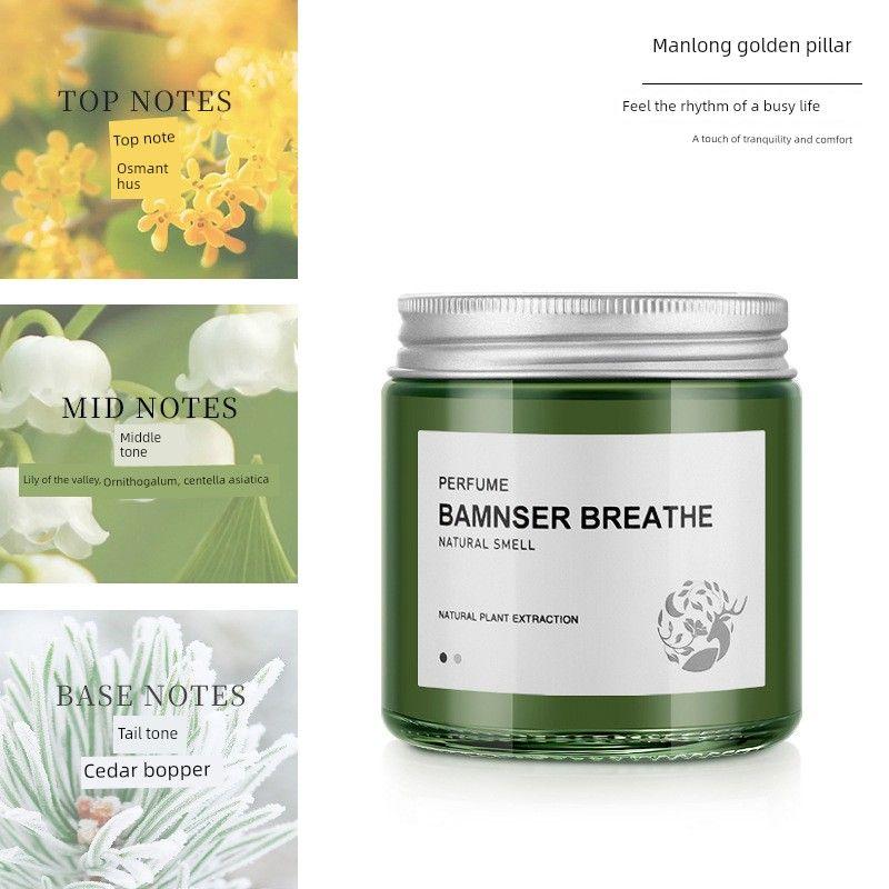 Car Air Freshener Solid Balm for Men, Peach, Lily, Cologne, Ocean, Gardenia, Osmanthus, Jasmine, Lemon
