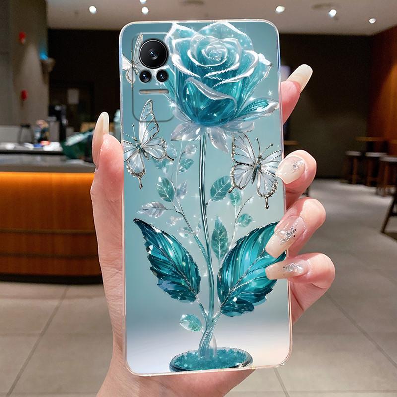 Phone Case For Xiaomi Civi 1 1S 5G Casing Clear Fashion Butterfly Flowers Soft TPU Silicone Cover For Xiaomi Civi1 Civi1S Case