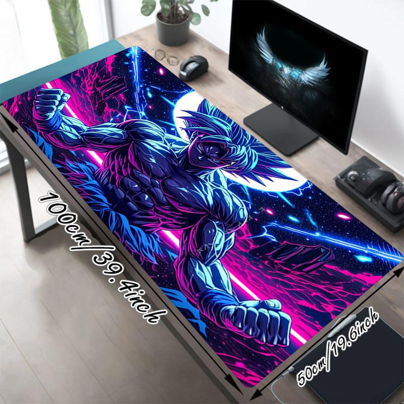 Super Saiyan Xl Gaming Mouse Pad Nonslip Rubber Base Stitched Edge Waterproof Desk Mat For Pc Laptop Gamer Office Computer Accessories C9276
