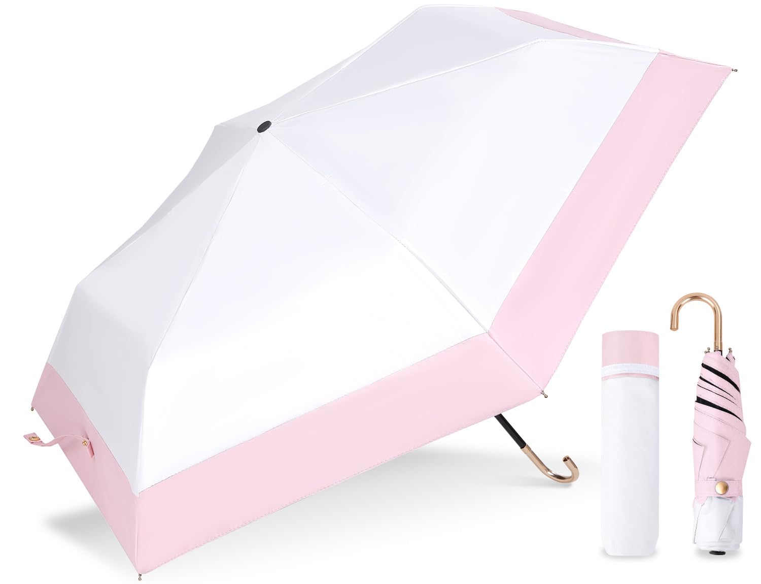 

практикующий УФ Полностью Складной Подходит как для Солнца, так и Унисекс для Мужчин и Женщин Розовый х [Под наблюдением дерматолога] 100% Защита, Двухцветный,