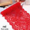 Bordo in pizzo elastico morbido largo 15 cm per decorazione di abbigliamento e gonne fai da te in bianco o nero