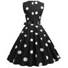 Women's Vintage Retro Rockabilly With Cap Sleeves Hepburn-Style Cocktail Dresse