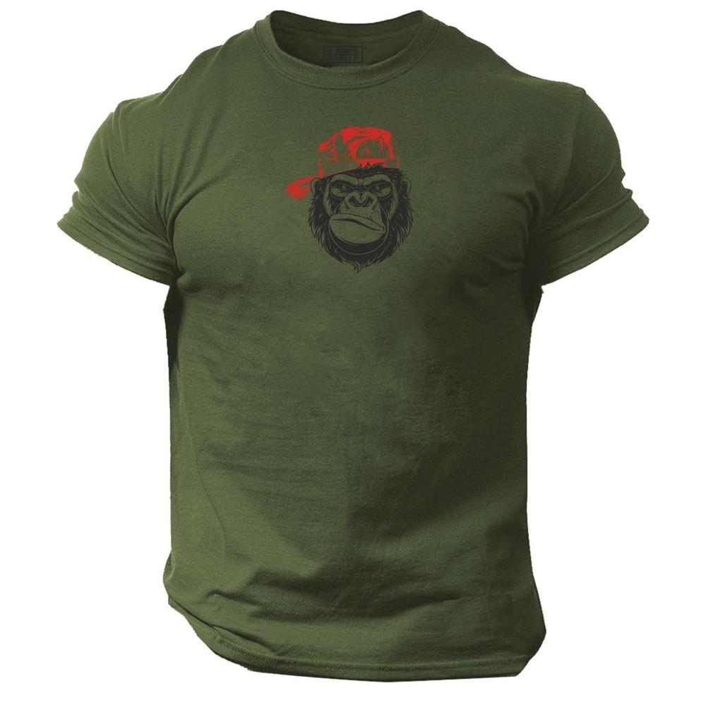Cool Gorilla T Shirt Gym Clothing Bodybuilding Training Workout Exercise Mma Top