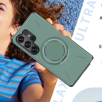 Drehbarer Halter Magnetisch für Magsafe Hülle für Samsung S25 Edge S24 S23 Plus FE Ultra A55 A35 A25 A05 A14 Matt Stoßfeste Hülle