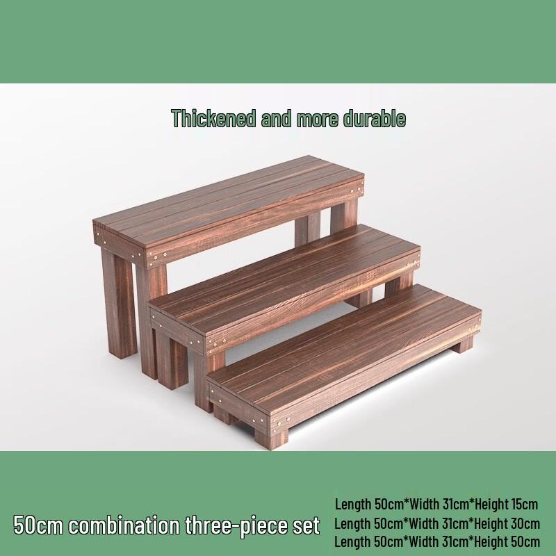 

Solid Wood 3-Piece Stepped Display Shelf Set