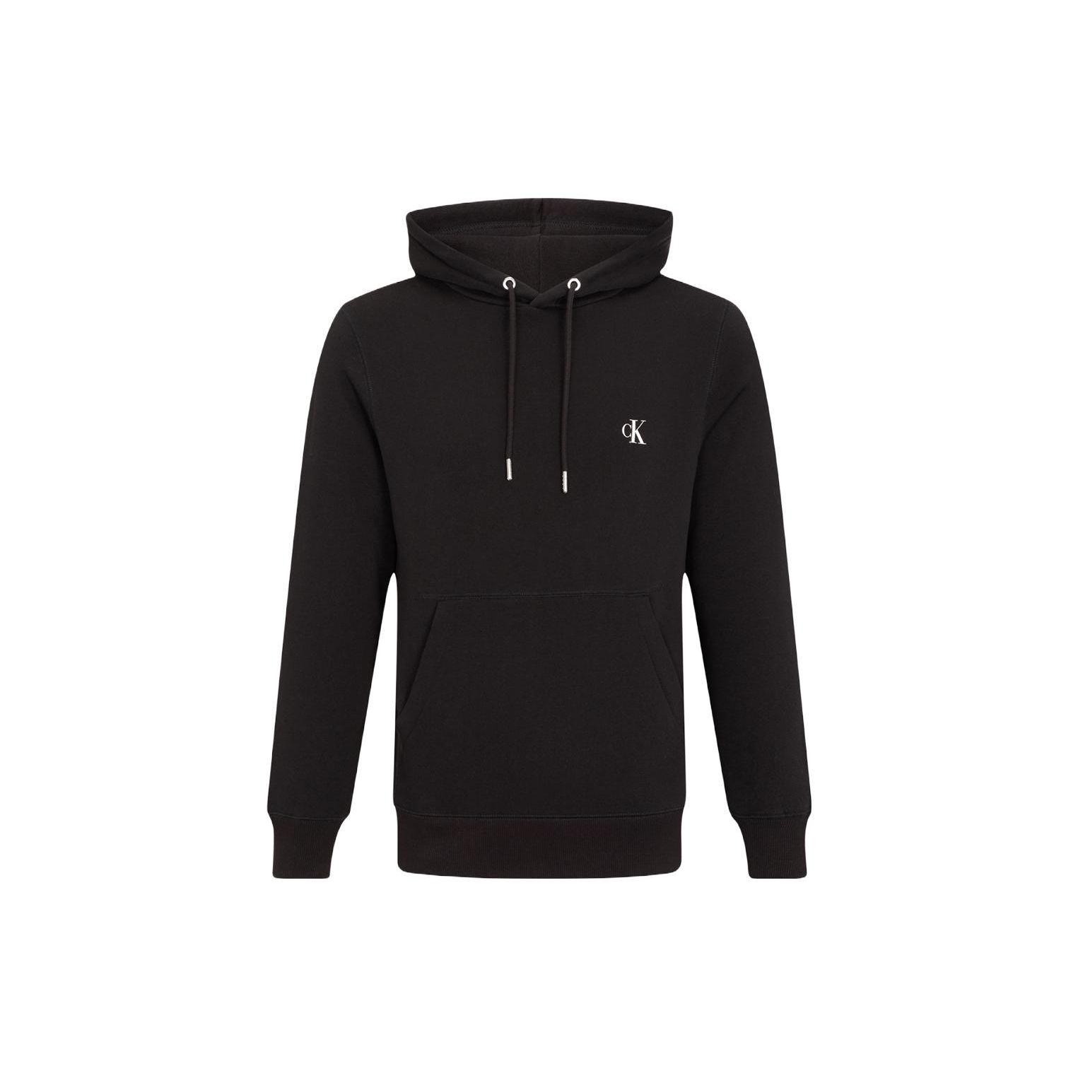 

Calvin Klein Solid Logo Hooded Fleece Sweatshirt Men tops Black J322263-BEH S