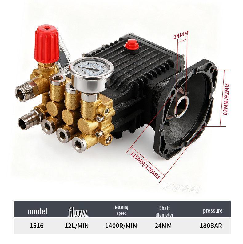 High-Pressure Ceramic Plunger Pump Head Assembly for Car Wash & Farm Use