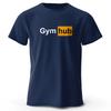 Gym Hub Printed Men's T-Shirt Cotton Oversized Funny Graphic Tees for Men Summer Tops