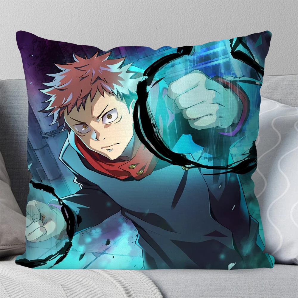 1Pc Itadori Yuji Animation Jujutsu Kaisen Pillow Case Square Pillow Bedroomsofaleisure Comfortcarlivingroomhome Decoration 40X40