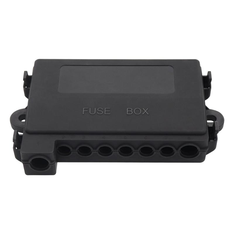 

Car 7 Way Fuses Block Fuses Box Standard Circuit Fuses Holder Fit Car Trailer Truck SUV Boat Marine DC70V 1