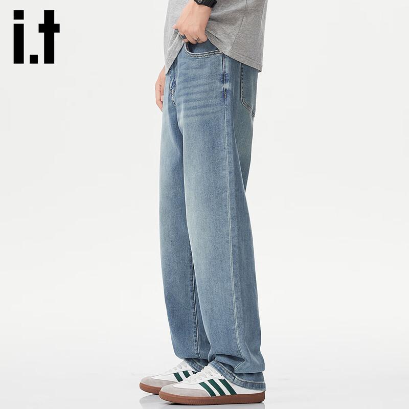Izzue It Men's Retro Loose Straight Jeans