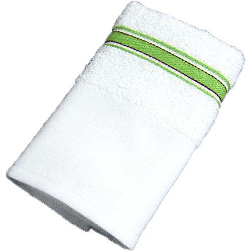 

200 momme color border cotton face towel pieces yen per Made in Japan 34 x 82 62g (120 set/183 piece) [Senshu Towel] Approx. (Green)