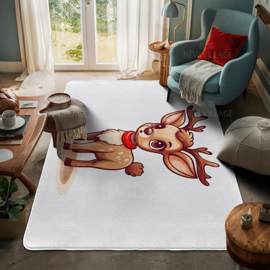 House Entrance Carpet Home Door Mat Living Room Bath Foot Bathroom Non-slip Water Absorption Rugs Bath Merry Christmas Winter