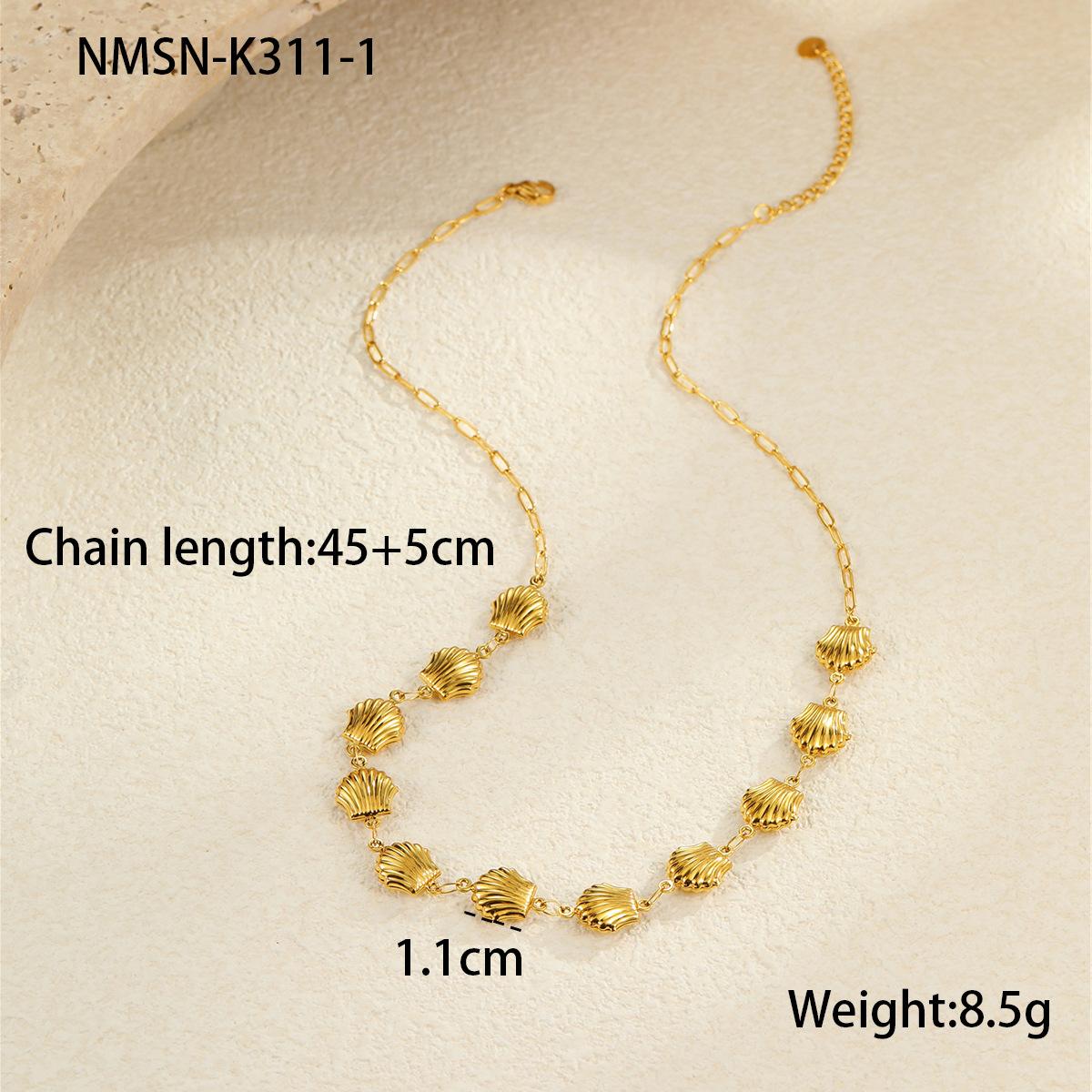 GEMCHIC Women s 18K Gold Plated Stainless Steel Seashell Starfish Hollow Necklace, Ocean Style Choker Chain for Beach Summer Fashion