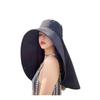 Women's Summer Full Face UV Protection Sun Hat with Shawl