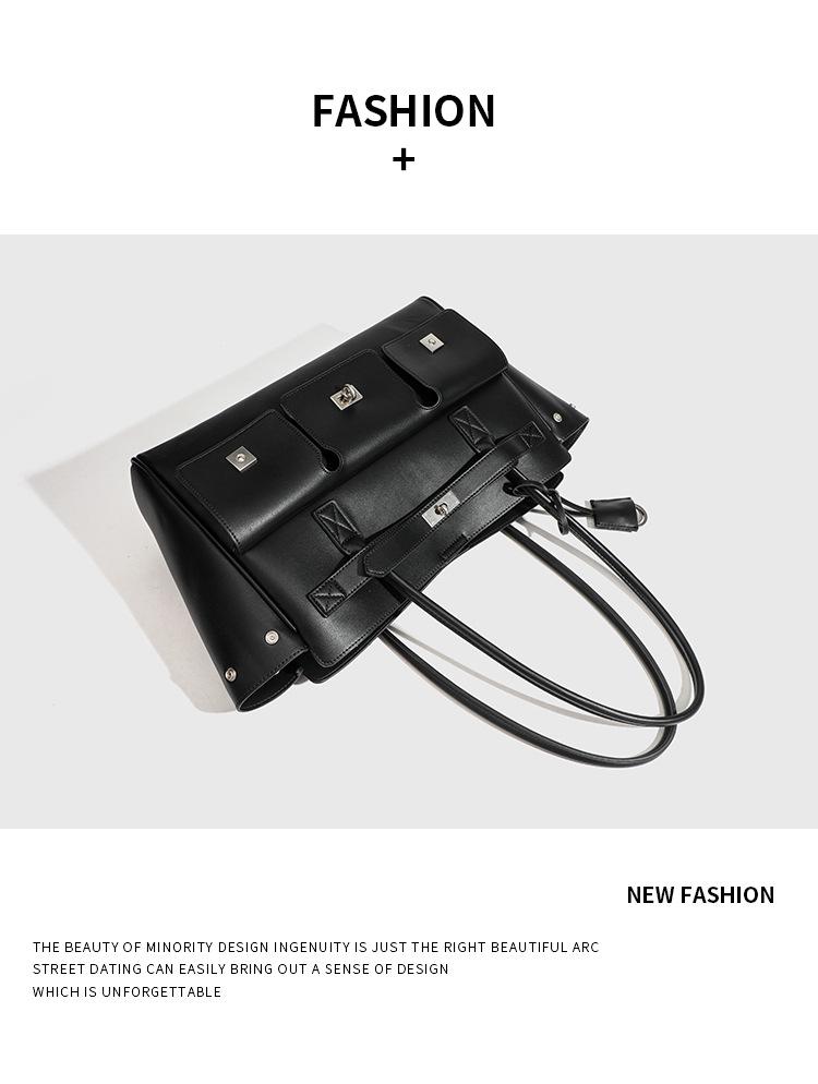 Punk-Schloss Motorrad-Stil Große Kapazität Tragetasche & Schulterhandtasche 2025