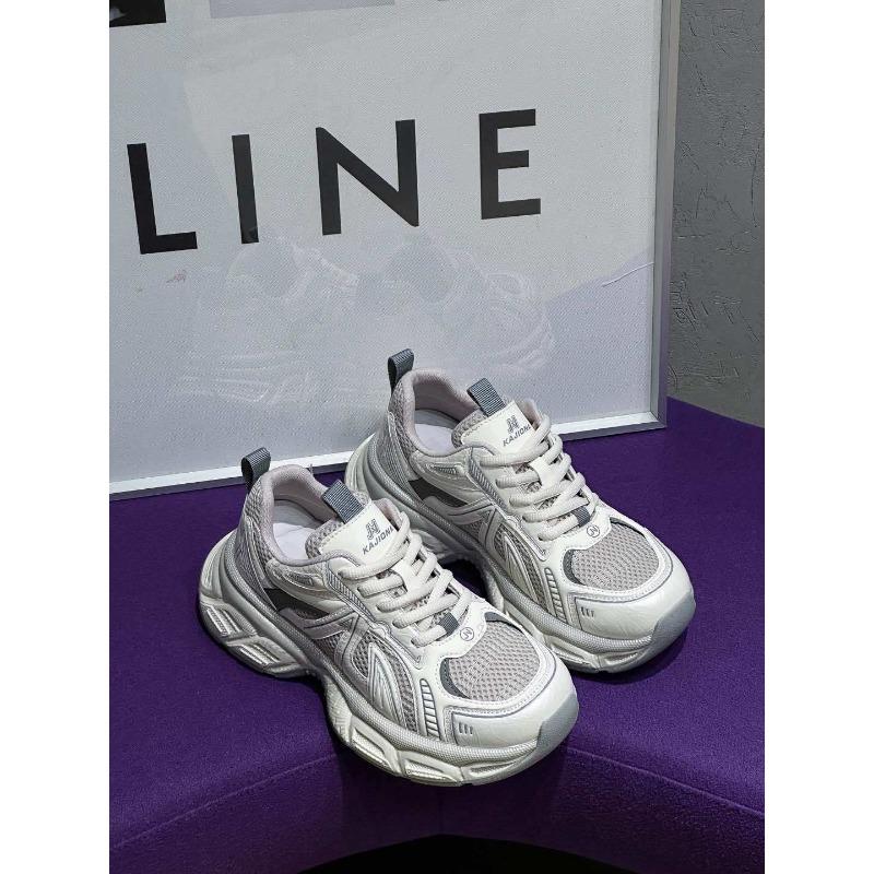 Thick-soled heightening gray dad shoes women's spring new mesh breathable sports shoes lightweight casual shoes