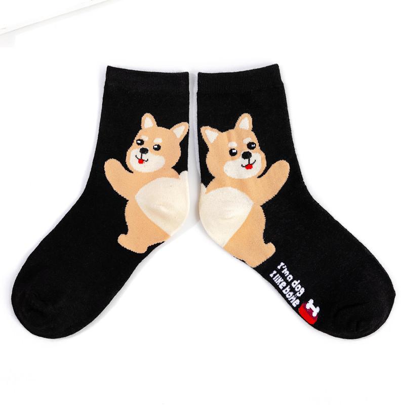 New Women‘s Happy Funny Cute Cartoon Rabbit Dog Cat Bear Panda Socks 3D Bunny Puppy Patterned Unisex Sport Hipster Sokken