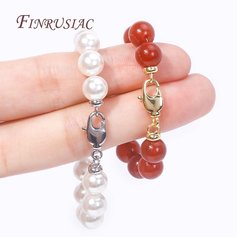 Modeschmuck Verbinder Verschlüsse Endkappen Verschluss Verschluss 18K Goldbeschichtetes Messing Karabinerverschlüsse Für DIY Perlenhalsketten Zubehör