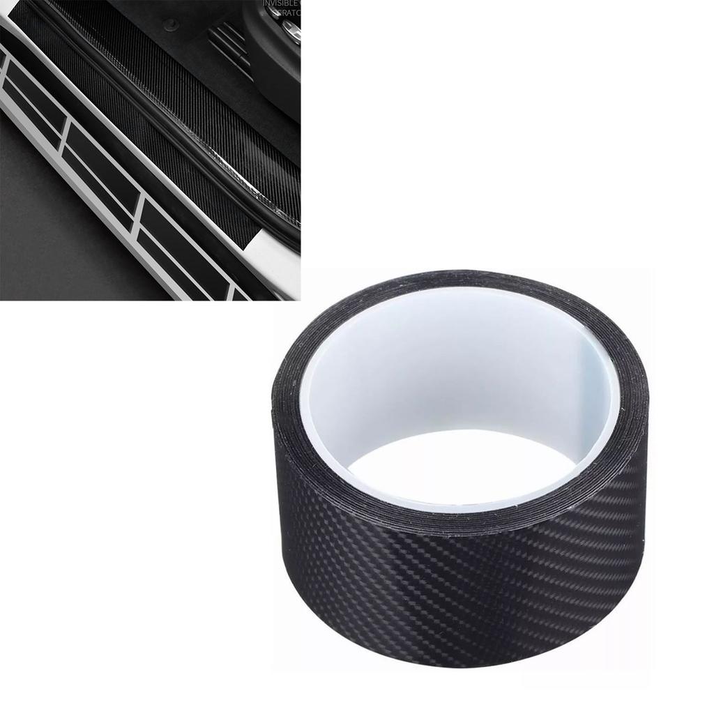 Door Sill Guard Scratch Free Acrylic Carbon Fiber Style Door Edge Protection Film Universal for Car