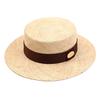 [UNIVERSAL CHEMISTRY] Brown Line Bau Flat Fedora Panama Hat
