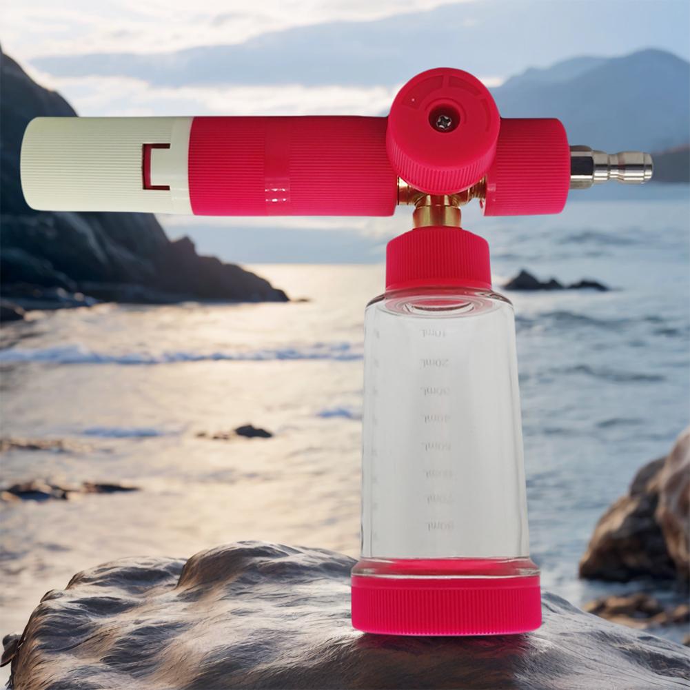 35/100ml Water Foam Pot with 1/4 Inch Quick Connector Adjustable Pressure Washer Gun Soap Foam Spray Bottle for Car Wash Cleanin