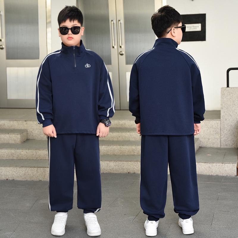 Stilvolles Herbst-Kapuzenpullover-Set für Jungen in Übergröße (8-15 Jahre)