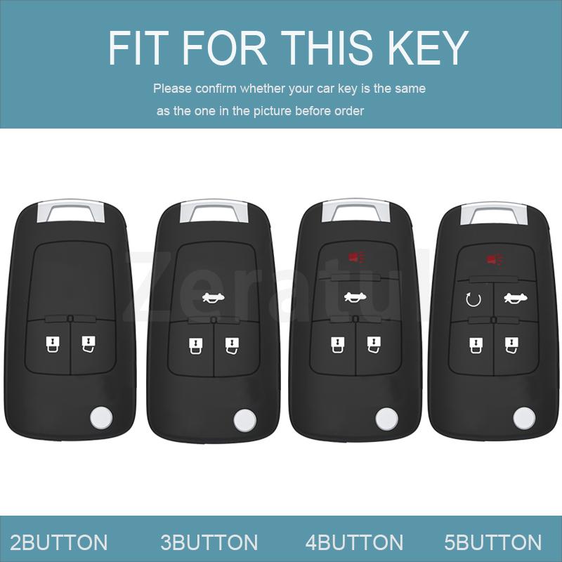 2345 Buttons Car Key Case Cover For Chevrolet Chevy Malibu Camaro Cruze Impala Equinox Volt Spark Sonic Gmc Buick Encore Terrain