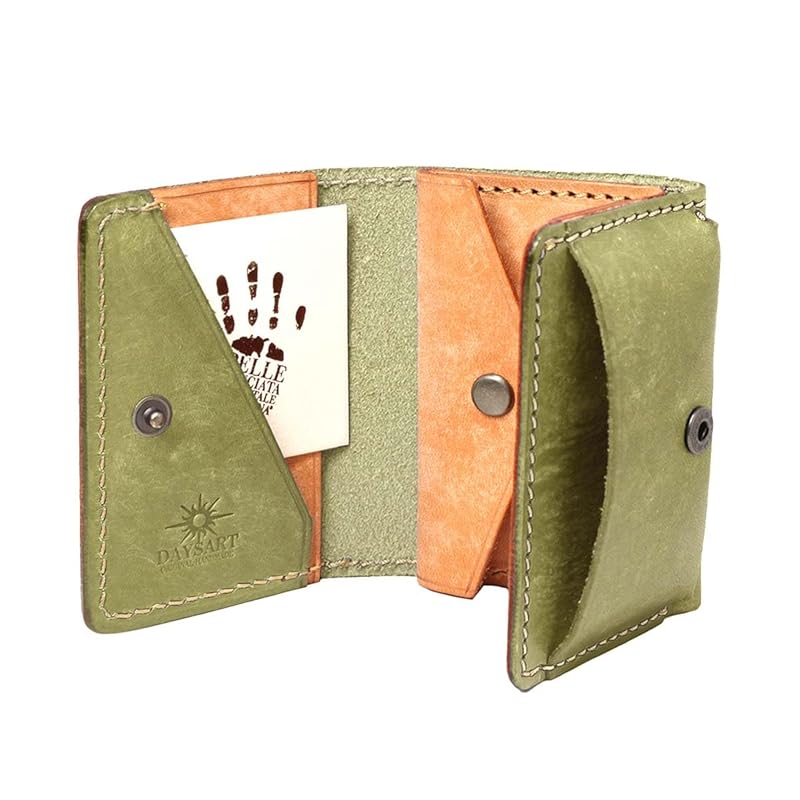 

[Days Art] wallet men s genuine leather tri-fold italian leather 10 cards light present compact With coin purse Comes in gift box