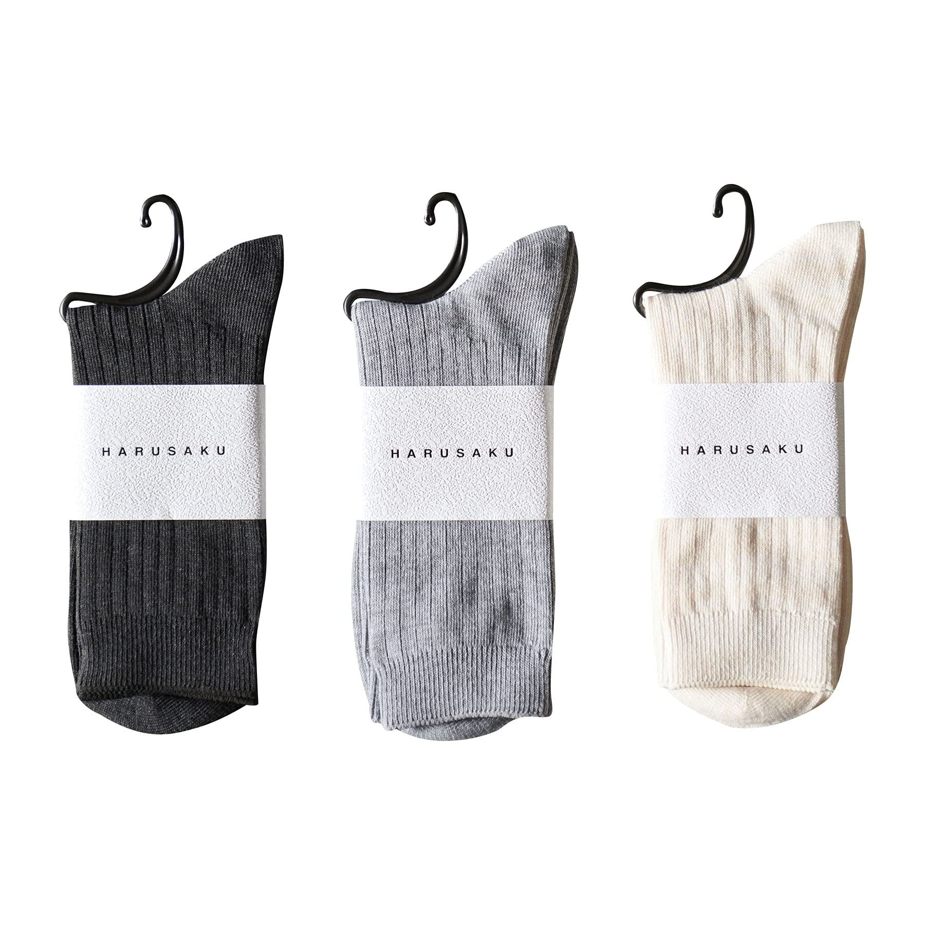 

HARUSAKU Цветные носки в рубчик Повседневные из хлопка-смеси Короткие носки-гольфы Размеры Тип B Мужской набор из 3 штук, Носки, Весна, Осень, Зима, 22-24см,