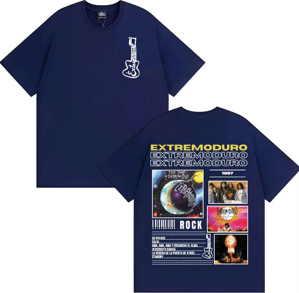 Rock Band Extremoduro Tour 2025 Cover Tshirt Unisex Unisex Fashion Vintage Short Sleeve T Shirts Summer Pop Loose Oversized T Shirt