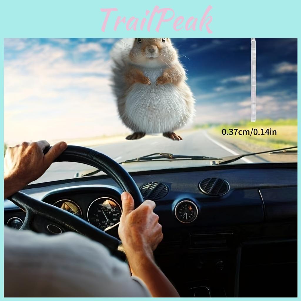 Delightful Acrylic Squirrel Pendant Warm Vintage Decor For Cars Christmas Trees And Gifts Backpack
