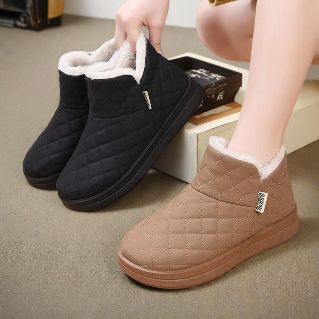 Popular short boots women's winter velvet thickened Northeast warm cotton shoes Korean version versatile thick-soled women's shoes short cott