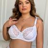 Soutien-gorge de correction en dentelle ultra-fin à armatures, Brassière grande taille pour femme avec double rangée de fermetures au dos