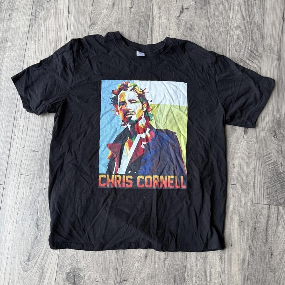 Винтажная хлопковая футболка с графикой Криса Корнелла, унисекс, размер от S до 5XL, CR512, унисекс футболка XXXL