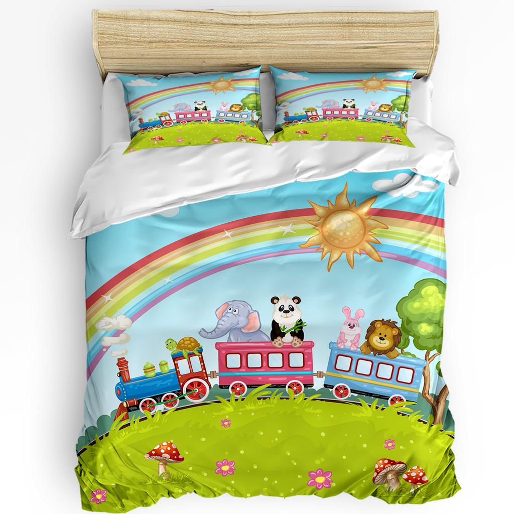 Rainbow Beautiful Dream Beam Duvet Cover Bed Bedding Set Home Textile Quilt Cover Pillowcases Bedroom Bedding Set No Sheet