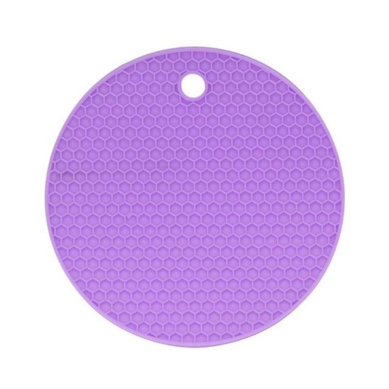 Kulatá izolační silikonová podložka Protiskluzová tepelně odolná proti opaření Voštinová voština Držák podložky do mikrovlnné trouby Tlusté podložky