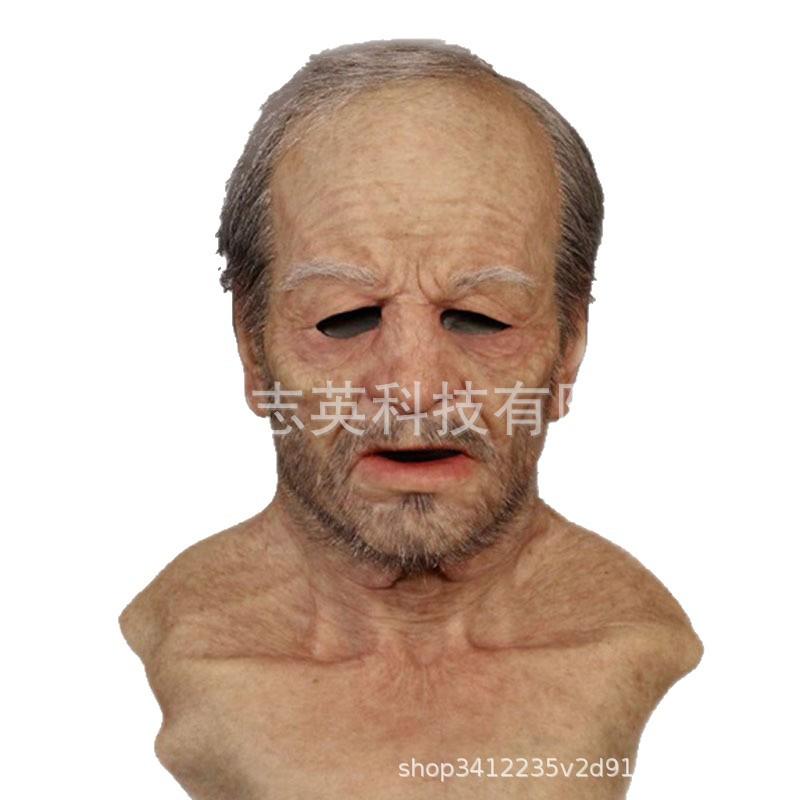 Best-selling Granny Headgear Character Mask, Old Man, Bald Guy, Handsome Guy, Beautiful Girl Halloween Accessories