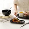 Zhishi Cream Style Hand-Textured Ceramic Fish Plate