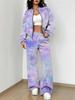 Simple Graffiti New Autumn And Winter New European And American Women'S Clothing Flower Printing Suit Women