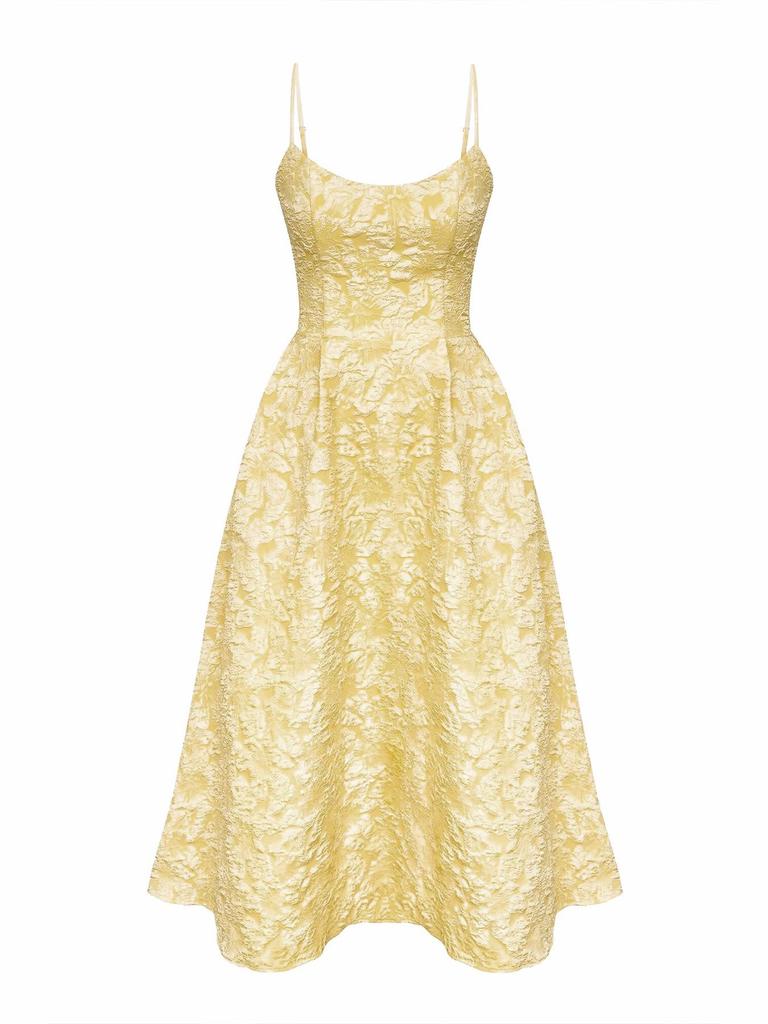 2026 Frühling/Sommer Süßes Frisches Spaghettiträger Einfarbiges Resort-Kleid - Europäischer & Amerikanischer Französischer Prinzessinnenstil