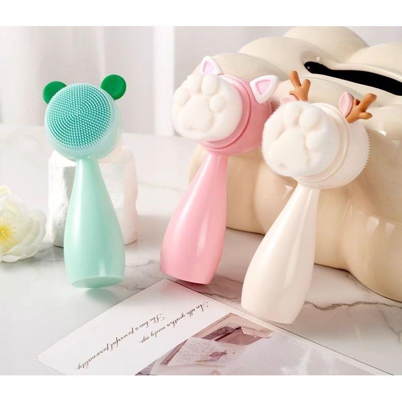 Trikeel - Animal Ear Dual Side Face Wash Brush (Various Designs)