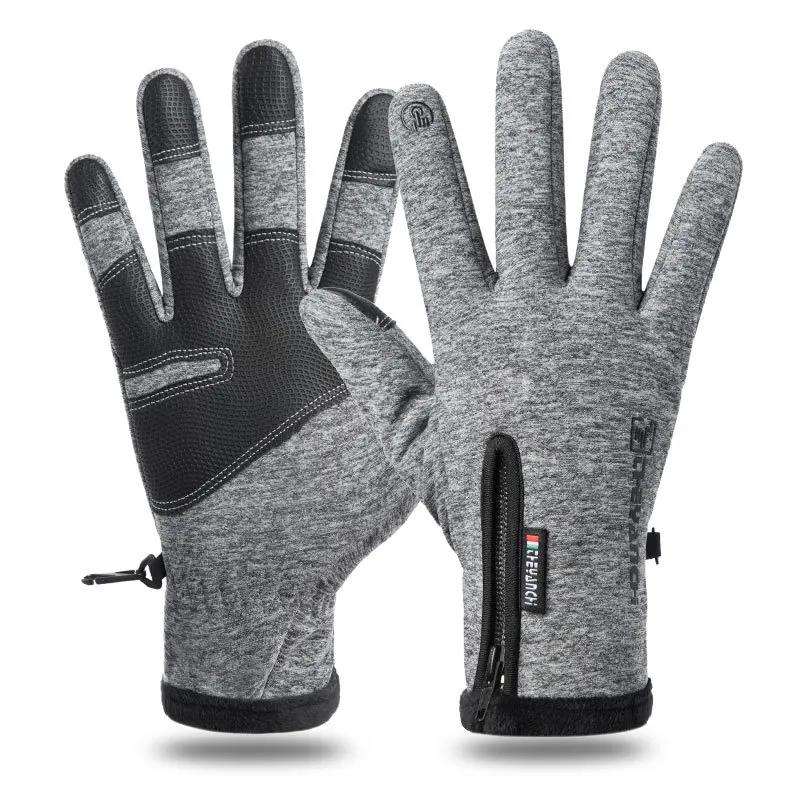 Winter Warm Gloves Men Women Touch Screen Waterproof Windproof Non-Slip Grips Glove for Cycling Driving Running Hiking