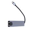 Type C Hub 8 Ports High Speed 4K UHD RJ45 Port Zinc Alloy Plug and Play Type C Docking Station for PC Laptop Phone