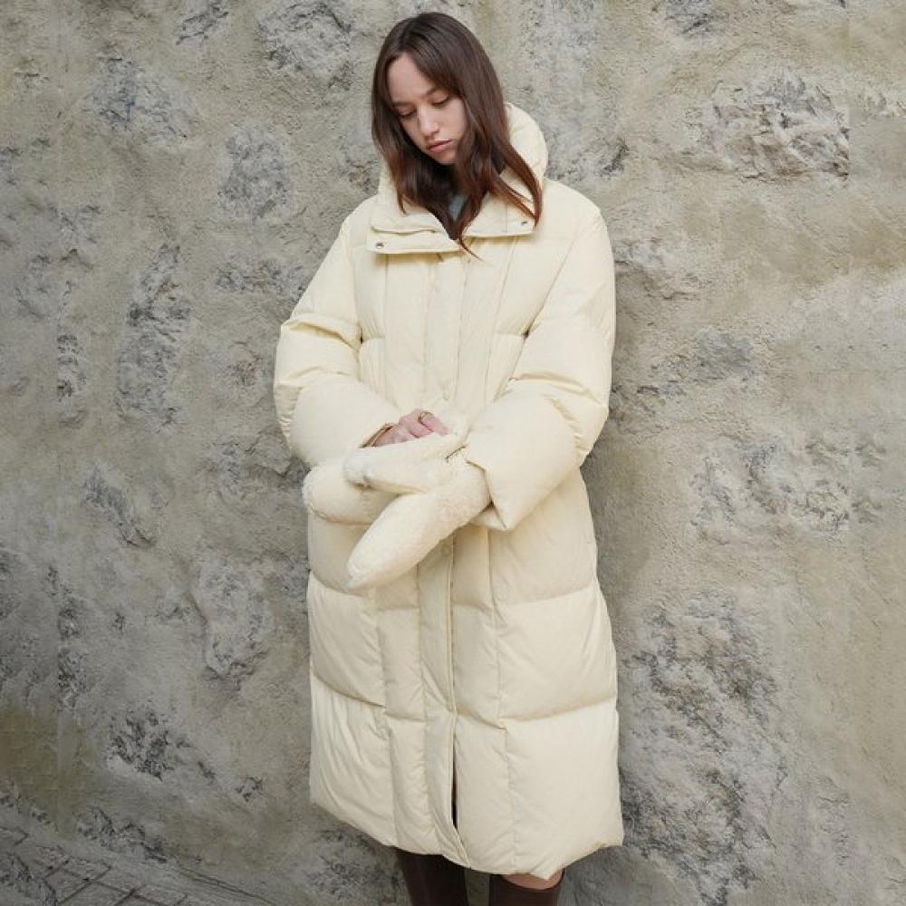 On On High Neck lOng Gloves Goose Down Nep4whb09 LIGHT YELLOW/55
