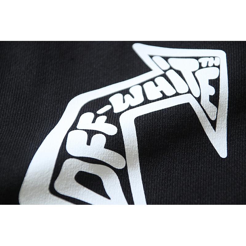 1214 Off-White 2025 Spring/Summer New OW Screw Arrow Printed Men's and Women's Casual Loose Shorts