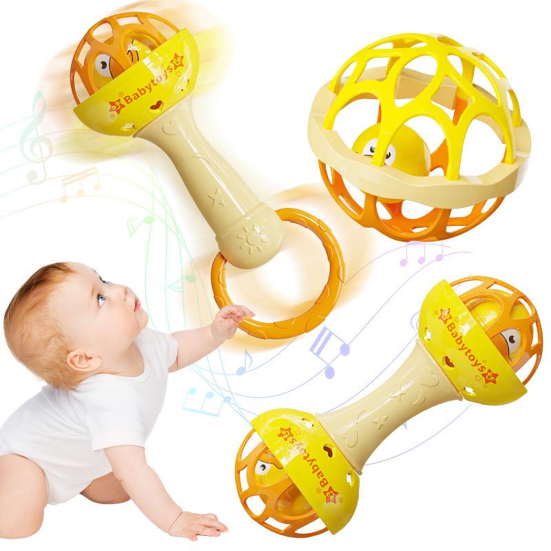 3/1 Stück Babyrasseln 0 12 Monate Baby Lernspielzeug Rassel Greifen Drehen Set Sensorisch Pädagogisch Neugeborenen Geschenk für Säugling Junge Mädchen