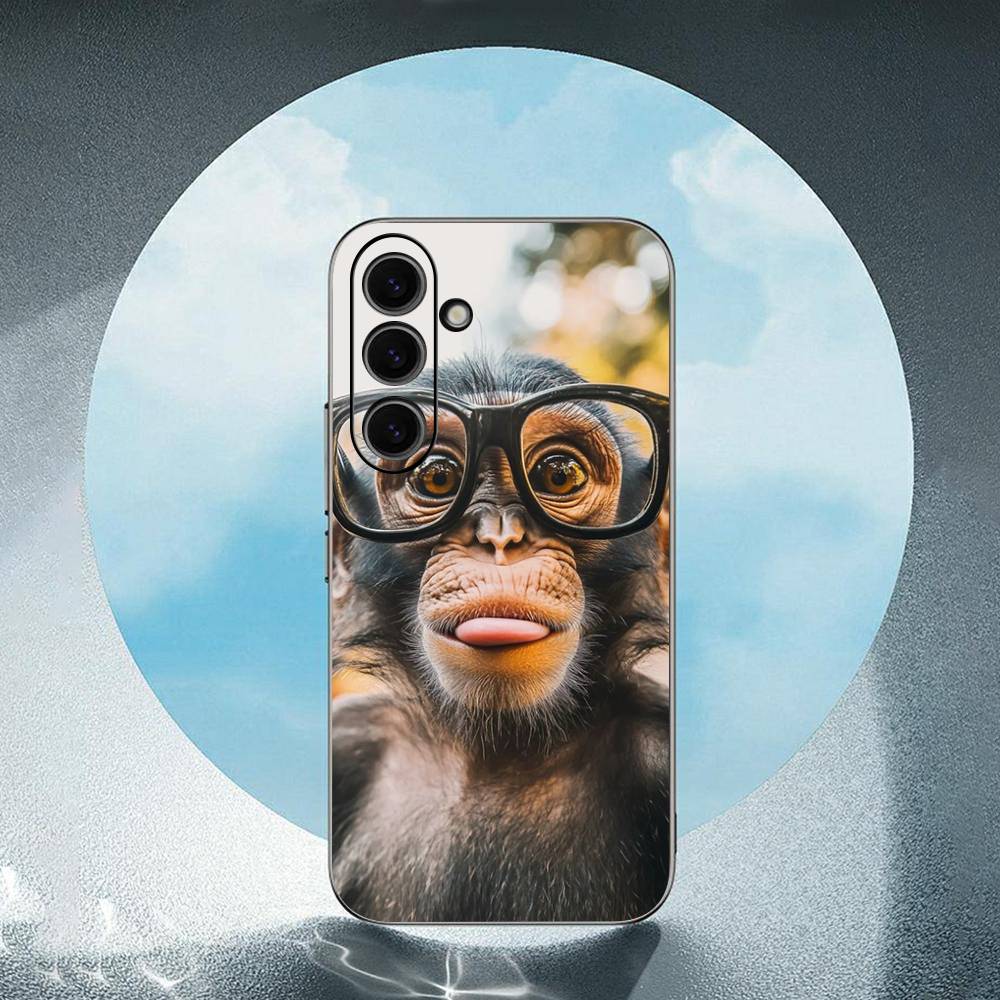 Affe Abstrakt Lustig Luxuriös Schwarz Handyhülle Für Samsung Galaxy S23 S24 S25 Ultra S22 Plus S21
